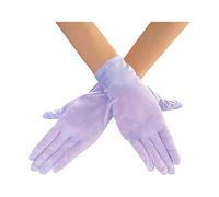 AUSUAYA Guantes de ópera cortos de satén para mujer, longitud de la muñeca de los años 20, guantes de novia para fiesta de baile de noche, iglesia, boda GB-WG-S-G1, morado, talla única