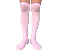 AUSUAYA Medias de Navidad opacas de nailon para mujer, calcetines de seda transparentes por encima de la rodilla, para fiesta de cosplay, GB-NL-W3, rosa, Taille unique