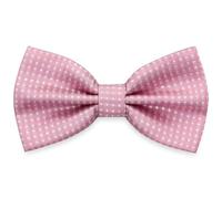 AUSUAYA Pajarita ajustable para hombre, diseño de lunares, para bodas, fiestas o esmoquin, formal, negocios, M-B-T1, Rosa con lunares blancos, Talla única