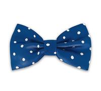 AUSUAYA Pajarita de lunares para hombre, diseño de lunares formales, para graduación o fiesta de boda del padre BT-BD1, Azul con lunares blancos, Talla única