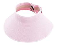 AUSUAYA Sombreros de playa para mujer, plegable, de paja, ala ancha y cola de caballo para protección UV y viajes de verano GB-M-S1, rosa, Talla única