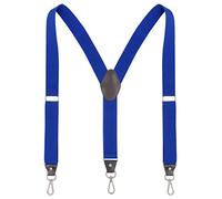 Ausukler Tirantes para hombre, extrafuertes, 3,5 cm de ancho, con ganchos giratorios y correas elásticas, espalda en Y para vaqueros, azul, Talla única