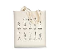 AUSVKAI Bolsa de lona estética para mujer, bonitas bolsas de algodón reutilizables para compras, escuela, playa, regalos de moda, Usted es