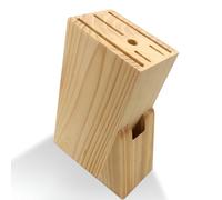 AUSYIWI Bloque cuchillos de cocina sin cuchillos, porta cuchillos de cocina, porta cuchillos de cocina para mostrador de cocina, con ranuras para tijeras y barra de afilado, bloque de cuchillos
