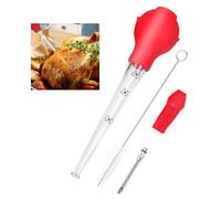 AUSYIWI Jeringa para Carne, Jeringa para Asar, Jeringa para Alimentos, Jeringa de Cocina con Cepillo de Silicona y Cepillo de Limpieza, Inyección de Marinado para Carne de Res, Pollo, Vieiras, Pavo