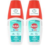 Autan Kids Spray Repelente Mosquitos, Para Niños a Partir de 1 Año, Protección contra Mosquitos Común, Tigre y Garrapatas, Hasta 8h de Protección, Dermatológicamente Probado, 1x100 ml (Paquete de 2)