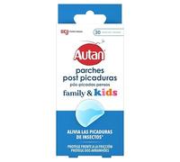 Autan Parches Post-Picaduras Family & Kids, Para el Alivio del Picor Causado por Picaduras de Insectos, Sin Químicos, Sin Residuos, 30 Parches