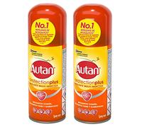 Autan - Protection Plus repelente multi insecto en aerosol seco, moscas, mosquitos y garrapatas [Pack de 2]