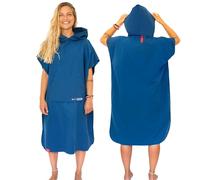 AUTDOOR® Poncho Surf - Fabricado a Partir de Botellas de plástico recicladas - Toalla de Piscina compacta, Ligera y de Secado rápido Ideal para natación y Deportes acuáticos (Azul, Mediano)