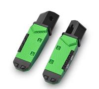 AUTEBGV para GTR1400 para ER-6N 6F para Ninja650 para ZRX1200 para Z900RS Pedales De Pasajero Trasero De Motocicleta Reposapiés Estriberas Piezas De Repuesto Reposapies Moto(Green)