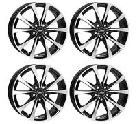 Autec BRIXEN 7.0x17 ET50 5x114,3 - Llantas negras pulidas compatibles con Kia Sportage ceed Carens Sorento Optima Soul Venga Niro ProCeed
