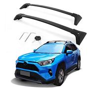 Autekcomma - Barras transversales de techo para Toyota RAV4 2019-2025 (no compatible con LE/Adventure/TRD Off-Road/Hybrid Woodland Edition) Mecanismo de bloqueo antirrobo de aluminio negro mate