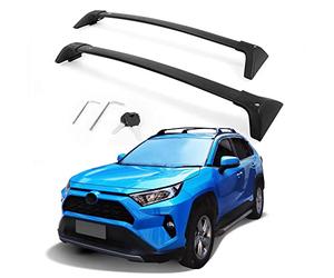 Autekcomma - Barras transversales de Techo para Toyota RAV4 2019-2025 (no Compatible con LE/Adventure/TRD Off-Road/Hybrid Woodland Edition) Mecanismo de Bloqueo antirrobo de Aluminio Negro Mate