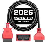 Autel Cable Extensión OBD2 3.3 Pies/ 1M, Macho a Hembra 16 Pines | Cable Extensión Diagnóstico OBDII, Adaptador Cable OBD2 para Herramienta Escaneo OBD II Compatible con Todos Vehículos OBD 2