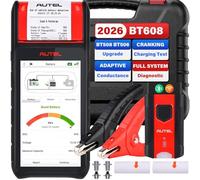 Autel MaxiBAS BT608 (E) Probador Batería Automóvil, Reinicio Batería | Adelante de BT508/ BT506, Conductancia Adaptativa (Valor 1000+), Prueba Carga Arranque como BT609, Sistema Completo MK808S