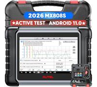 Autel MaxiCheck MX808S Diagnosis Coche: 2026 Bidireccional como MK808S MK808BT Pro MK808K-BT, Funciona como MK900 MX900, 28+ Servicios, Prueba Activa Real, Todo Sistema, Codificación Inyectores, OS11