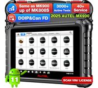 Autel MaxiCheck MX900 Diagnosis, 2025 Escáner Bidireccional Misma Función Que MK900 MK900BT, Ver Mejorada deMK808BT MK808S MX808S, 3000+ Pruebas Activas, DoIP & Can FD, 40+ Servicios, Todos Sistemas