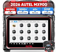 Autel MaxiCheck MX900 OBD2 Diagnosis Coche, 2026 Escáner como MK900 MK900BT, Mejorado MaxiCOM MK808BT PRO MK808S MX808S Maquina Diagnosis Multimarca, 3K+ Prueba Activa, DoIP&CAN FD, 40+ Servicio, OS11