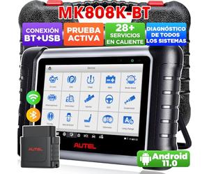Autel MaxiCOM MK808K-BT OBD2 Diagnosis Coche Multimarca | bidireccional, mejorada MK808S/MX808S, BT versión MX900, prueba activa, 28+ servicios, prueba de batería