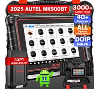 Autel MaxiCOM MK900BT Herramientas de diagnóstico de automóvil Escáner OBD2 2025 40+ Servicio 3K+ Prueba activa Todos los Sys FCA Renault SGW hasta MK900 MK900-BT