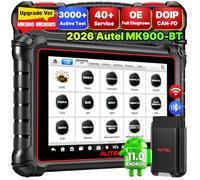 Autel MaxiCOM MK900BT: 2026 V2.0 OBD2 Diagnosis Coche Multimarca Bidireccional, Ver Inalámbrica de MK900 MK808S MK808BT MX808S MK808Z, 40+ Servicios, 3000+ Pruebas Activas, DOIP CANFD, Todos Sis, SO11