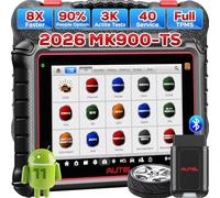 Autel MaxiCOM MK900TS TPMS Diagnosis Coche, 2026 MK900-TS hasta MS906TS, MX900TS, MK808S-TS, MK900, Program/Reaprend TPMS, Can FD&DoIP, Escáner Bidireccional, 3K+ Pruebas Activas, 40+ Servicios, OS11