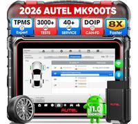 Autel MaxiCOM MK900TS TPMS Diagnostic Auto, 2026 MK900-TS Up de MS906TS MX900TS MK808S-TS MK900 MK900BT, Program/Réapprenti TPMS, CAN FD&DoIP, Scanner Bidirectionnel 3K+ Tests Actif, 40+ Service, OS11