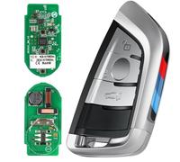 Autel MaxiIM Blanco Llave Programable IKEYBW003AL, 2025 Llave Repuesto Calidad Original para BMW, 3 Botones, Control 130 Pies/40M, Doble Banda, Compatible con IM508S Pro, IM608S II