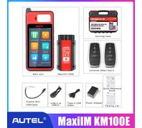Autel MaxiIM KM100 KM100E Kit generador de llaves universal compatible con transponder lectura/cronó y aprendizaje IMMO actualización gratuita de por vida