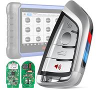 Autel MaxiIM Llave Ciega IKEYBW004AL, Doble Banda Aprendizaje OBD 4 Botones | Llave Repuesto Programable Calidad Original para BMW, Control Remoto 40M, Compatible con Autel IM508S PRO IM608 PRO II