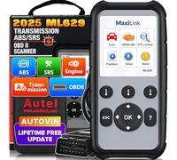Autel MaxiLink ML629 Diagnósticos Coche OBD2 Escáner para ABS/SRS/Motor y Transmisión 4 Sistemas Diagnosticar, con Auto Vin, Prueba Lista-Versión Actualizada de ML619