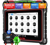Autel MaxiPRO MP900 Diagnosis, 2025 Más Reciente MP900E MP900E Kit MK900 MX900 MK808S, Codificación ECU como MP900BT MS906 Pro, 3K+ Pruebas Activas, 40+ Servicios, Can FD & DOIP, Impresión WiFi