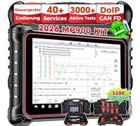 Autel MaxiPRO MP900 KIT Diagnosis Coche, 2026 Más Reciente MP900E MP900E KIT, MP808BT PRO KIT, MP808S KIT, Codifica ECU & Bidireccional como MS906 PRO MP900BT, 11 Cables OBD1, 40+ Reinicio, 150+ Marca