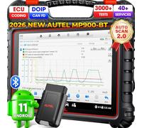 Autel MaxiPRO MP900BT: 2026 Inalámbrico como MP900-BT KIT Codificación ECU, OS11, 3K+ Prueba Activa, DoIP CAN FD, 40+ Reseteos, Escaneo VIN/Matrícula, Nuevo Modelo de MP808BT PRO MP808 DS808 MS906 Pro
