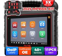 Autel MaxiPRO MP900E KIT Escáner: 2024 Actualización de MP808S KIT, MP808BT KIT, MP808BT Pro, con 11 KIT adaptador no OBDII, DoIP CAN-FD,40+ Servicio, OE ECU Codificación, Prueba Bidireccional,FCA SGW
