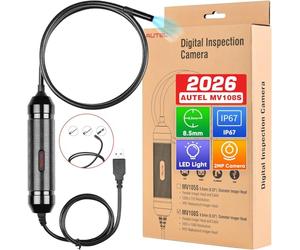 Autel MaxiVideo MV108S Cámara Inspección Digital, Versión Más Reciente del Modelo MV108, Endoscopio Industrial USB 8.5 mm, Resistente al Agua IP67, Boroscopio HD 1920p, Cable Flexible 39.37 Pulgadas