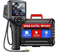 Autel MaxiVideo MV480 Cámara Inspección, 2026 Más Nuevo Endoscopio Industrial 1080P HD, Videoscopio con Anotación Audio, Cámaras Duales, Rotación 360°, Zoom 7 X, Versión Mejorada. de MV460