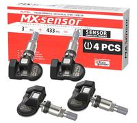 Autel MX-Sensor Doble Frecuencia, Sensores TPMS de Nivel OE para 98% Autos, Funciona con TS408S TS501Pro TS508WF TS601 TPMS Herramienta, Sensor de Neumáticos 100% Programable (Válvula de Metal, 4PCS)