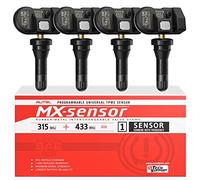 Autel MX-Sensor Doble Frecuencia, Sensores TPMS de Nivel OE para 99% Autos, Sensor de Neumáticos 100% Programable, Funciona con TS408S TS501Pro TS508WF TS601 TPMS Herramienta (Válvula de goma, 4PCS)
