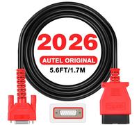 Autel Original Cable Prueba Principal OBD2 1.7M, 2 Filas DB15, Compatible Solo con Escáner MK808S MK808Z MX808S MK808 MX808 MP808S MP808 DS708 DS808 MS906 16 Pines, Cable Prueba Diagnóstico OBDII