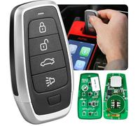 Autel Original Llave Ciega IKEYAT004CL, 2025 Llave Repuesto Universal Programable Coche, 4 Botone, Compatible con 700+ Vehículos, Aprendizaje OBD, Doble Banda, Control Remoto 40M, Compatible con KM100