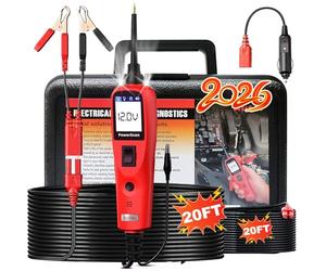 Autel PowerScan PS100 Kit Sonda Circuito, Herramienta Diagnóstico Sistema Eléctrico 12V 24V,Lectura Resistencia Corriente CA/CC, Activación Componente,Prueba Corto/Tierra/Continuidad/Remolque,6M Cable