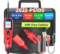 Autel® PowerScan PS100 Probador Circuitos, Pantalla LCD 12V-24V Sonda de Circuito, Detector Cortocircuito, Interruptor Abierto, Multímetro Digital, Prueba Resistencia Relés&Diodos, Verificación Tierra