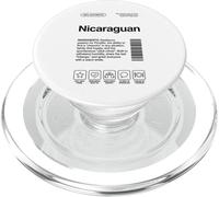 Auténtica Etiqueta nutricional del Orgullo nicaragüense PopSockets PopGrip para MagSafe