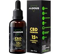 Auténtico CBD Oil 15% | Aceite de Cañamo Bio enriquecido con 15% CBD | 30ml - 1200 gotas Aceite CBD Premium | Ayuda a reducir estrés, ansiedad y dolor | Hemp Oil con 4500mg de Cannabidiol | 0% THC