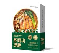 Auténtico Condimento para Sopa China de Olla Caliente, Salsa Picante de Caldo Estilo Sichuan, Base para Fondue y Cocina China.(Tom Yum Goong)