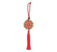 Auténtico Dinero de la Fortuna Chino Feng Shui de latón de la Suerte con Hilo Rojo, Adorno Colgante para decoración del hogar, Oficina y atracción de Riqueza (Amass Fortunes)