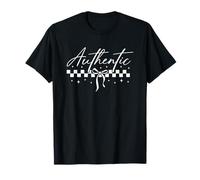 Auténtico diseño de lazo con patrón de tablero de aj Camiseta