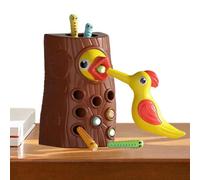 Auténtico juguete Woodpecker Toy, juego de motor magnético, Feed The Bird Interactive Toy, juego de coordinación educativa para los ojos de la mano, portátil para niños, ideal para niños y niñas
