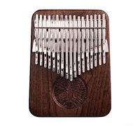 Auténtico piano de pulgar Kalimba de nogal negro con pastilla, 34 teclas perfectas (tecla B)